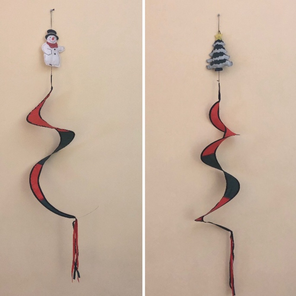 Set Of 2: Hanging Christmas Decorations